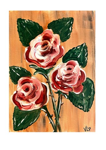 Long stem roses impressionist - long,