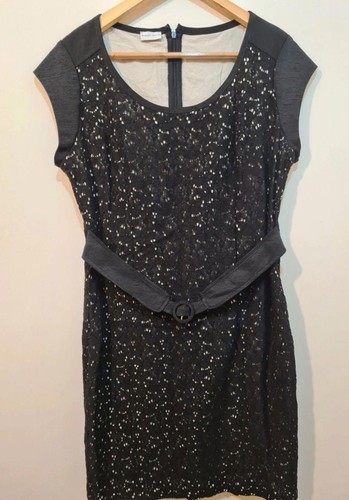 Minuet petite black lace shift - petite,