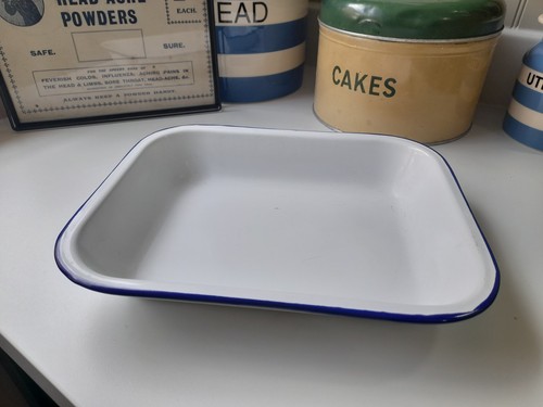 Enamel baking tray vintage - enamel,