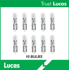 10 x LUCAS LLB286 CAPLESS DASHBOARD BULB 12V 1.2w W2/4.6d 5mm 286