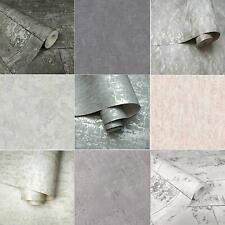 Industrial Concrete Effect Wallpaper Plain Marble Tile Rustic Stone Brick Wall