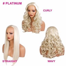 Ladies 3/4 WIG Half Fall Clip In Hair Piece 3 STYLES/25 SHADES