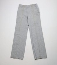 Vtg 60s 70s Rockabilly Mens 28x31 Atomic Fleck Tweed Wide Leg Chino Pants USA