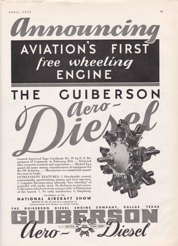 1932 guiberson aero diesel - 1932,