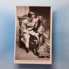 Theatre Postcard C0 Real Photo Alexandra Carlisle Henry Ainley Military Uniform