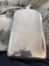 Sterling silver large - silver, flask