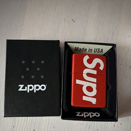 Zippo supreme logo - logo, red