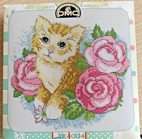 Cat box cross stitch - box, kit