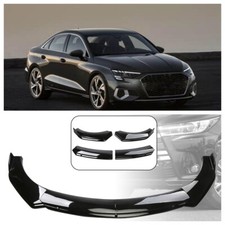 Glossy For Audi A3 A4 A5 A6 S3 S4 S5 Front Bumper Lip Body Kit Splitter Spoiler