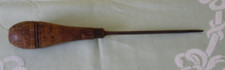 Vintage Wooden Handle Metal Dowel 24cm x 4cm. Length of metal 12.5cm: