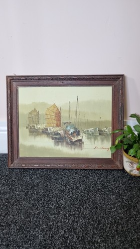 Vintage signed oriental themed - vintage,