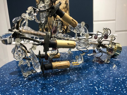 French antique crystal arm - antique,