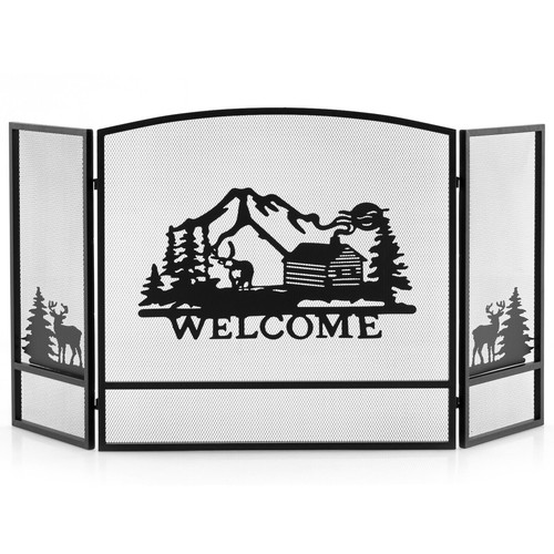 Panel folding fireplace - folding,