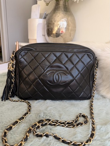 Chanel camera quilted cross - chanel,