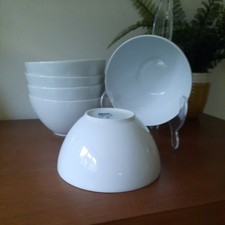 6 x IKEA 365+ Susan Pryke Large White Bowls 16 cm Dia. - Cereal Salad Soup Pasta