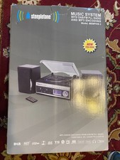 Steepletone Music System Memphis 2 DAB/FM MP3 PLL Radio Record Player Hi-Fi