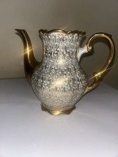 Mitterteich Bavaria Germany Gold Plated Floral Tea Pot 