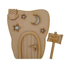 3D Wooden MDF Fairy Door Craft Kit Plain Blank Ready to Decorate  CODE KIT TOOTH