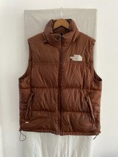THE NORTH FACE 700 Brown Full Zip Down Gilet With Concealed Hood Size US M