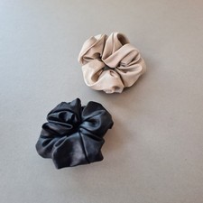 Large Faux Leather Scrunchies