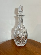 Vintage Royal Brierley Lead Crystal Cut Glass  Decanter With Stopper, 31 Cm VGC