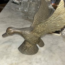 Vintage Brass Flying Duck