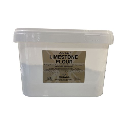 Gold label limestone flour - label, for