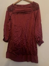 Monsoon Burgundy Silk Tunic
