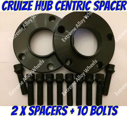 Black alloy wheel spacers 15mm - black,