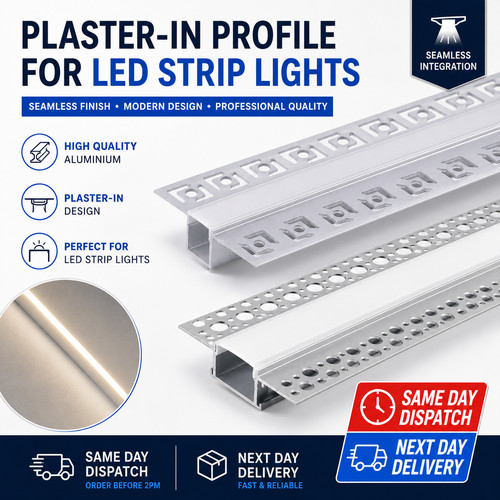 Plaster led aluminium - 2m,