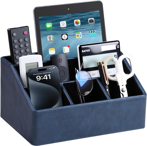 Leather desk organizer - pu,