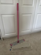 E-cloth Mop Pink Adjustable with Telescopic Handle Deep Clean & Dusting Mop Head