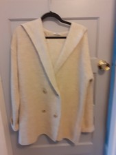 NWT Tu Cream Acrylic Coatigan