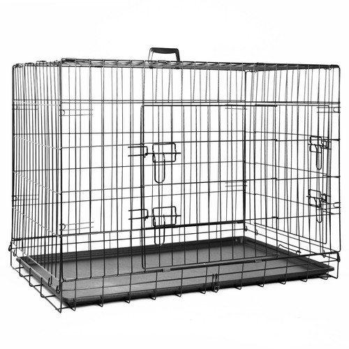 Large dog crate metal pet - crate,