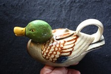 VINTAGE PORCELAIN DUCK NOVELTY TEA POT by TONY WOOD Staffordshire England