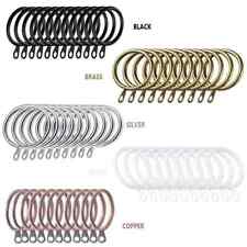 12 Metal Curtain Rings Hanging Hook for Curtains Rods Pole Voile Heavy duty Ring