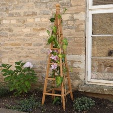 Wooden garden obelisk pine - wooden,