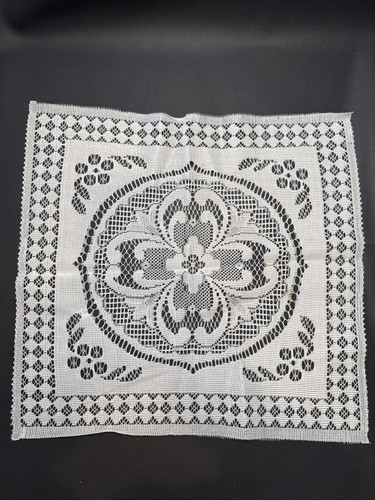 White vintage lace table - vintage,