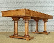Large oak refectory dining - large,