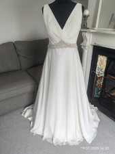  Jennifer Wren  by Romantica ivory wedding dress bridal dress UK 16. Grecian