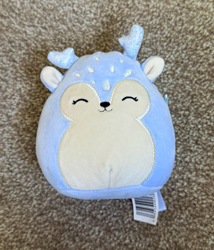 Squishmallows blue deer - blue, plush