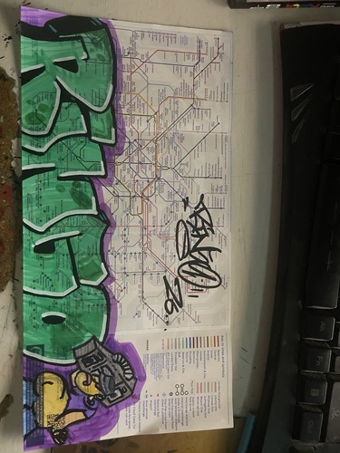 Authentic graffiti tube map