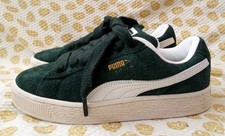 PUMA SUEDE XL Hairy Trainers Men's / Women's Boy's Girls Size 4uk Green Suede 