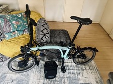 Brompton Electric C Line 6 Speed Folding Bike, Turquoise Green 