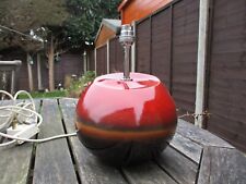 COBRIDGE STONEWARE . UNUSUAL MODENIST  RED TABLE LAMP