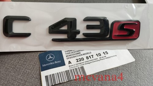 Gloss black c43s - badge, emblem