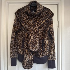 Leopard funnel Zip FLEECE