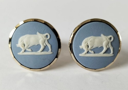 Wedgwood blue jasper cufflinks - wedgwood,
