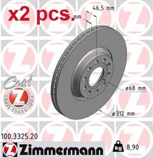 X2 PCS FRONT BRAKE DISC ROTOS