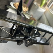 Vintage Handmade Biplane, Wooden Model Plane, Vintage Aeroplane